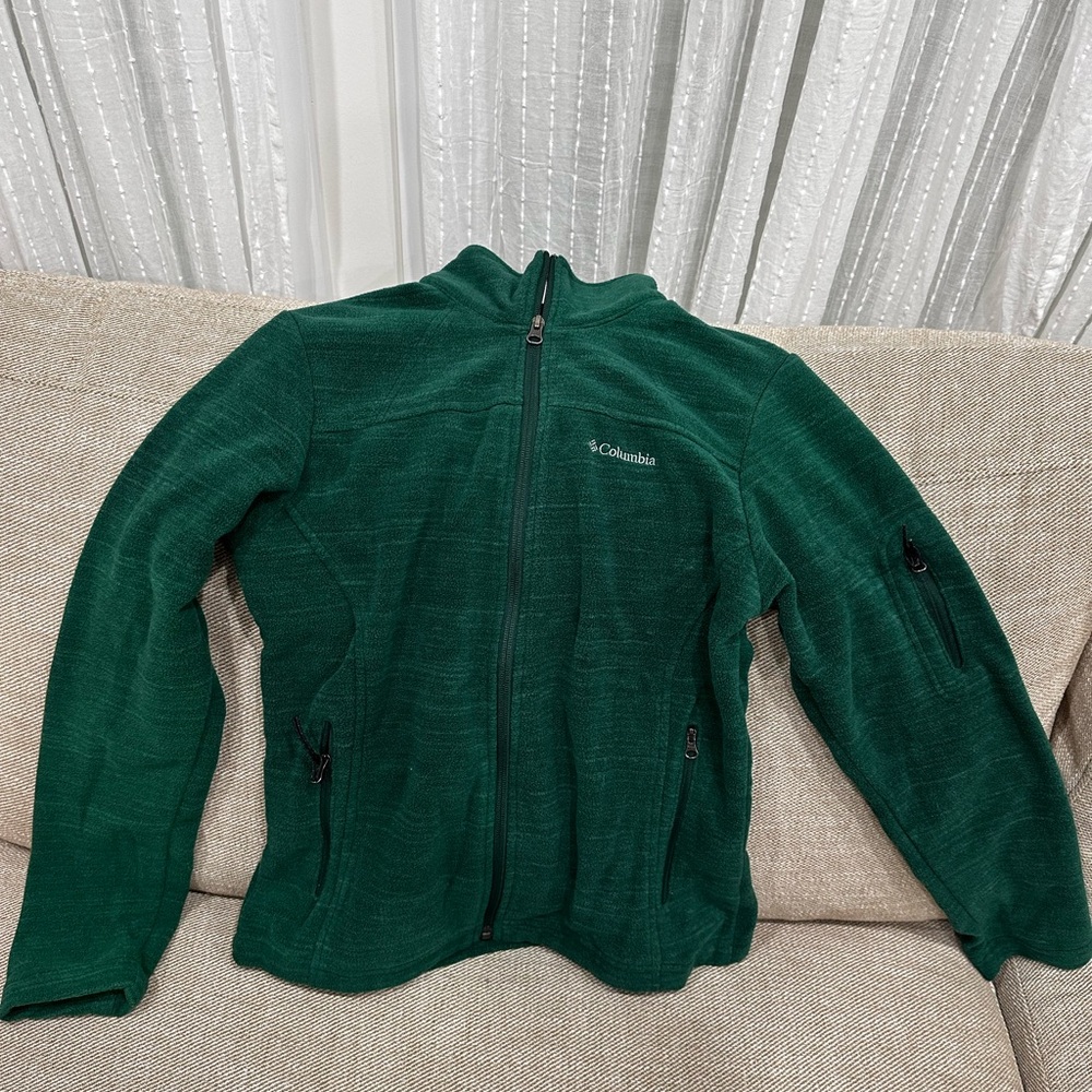 Columbia Forest Green Zip-Up Jacket
